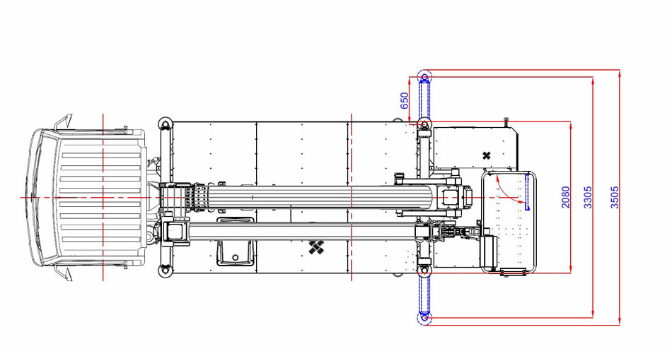 Wysięgnik koszowy - platforma- wymiary pojazdu